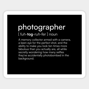 Photographer Definition Sticker